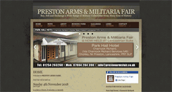 Desktop Screenshot of prestonarmsfair.co.uk